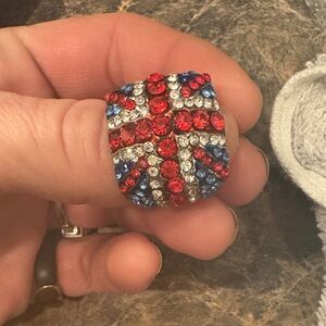 Union Jack Crystal Ring
